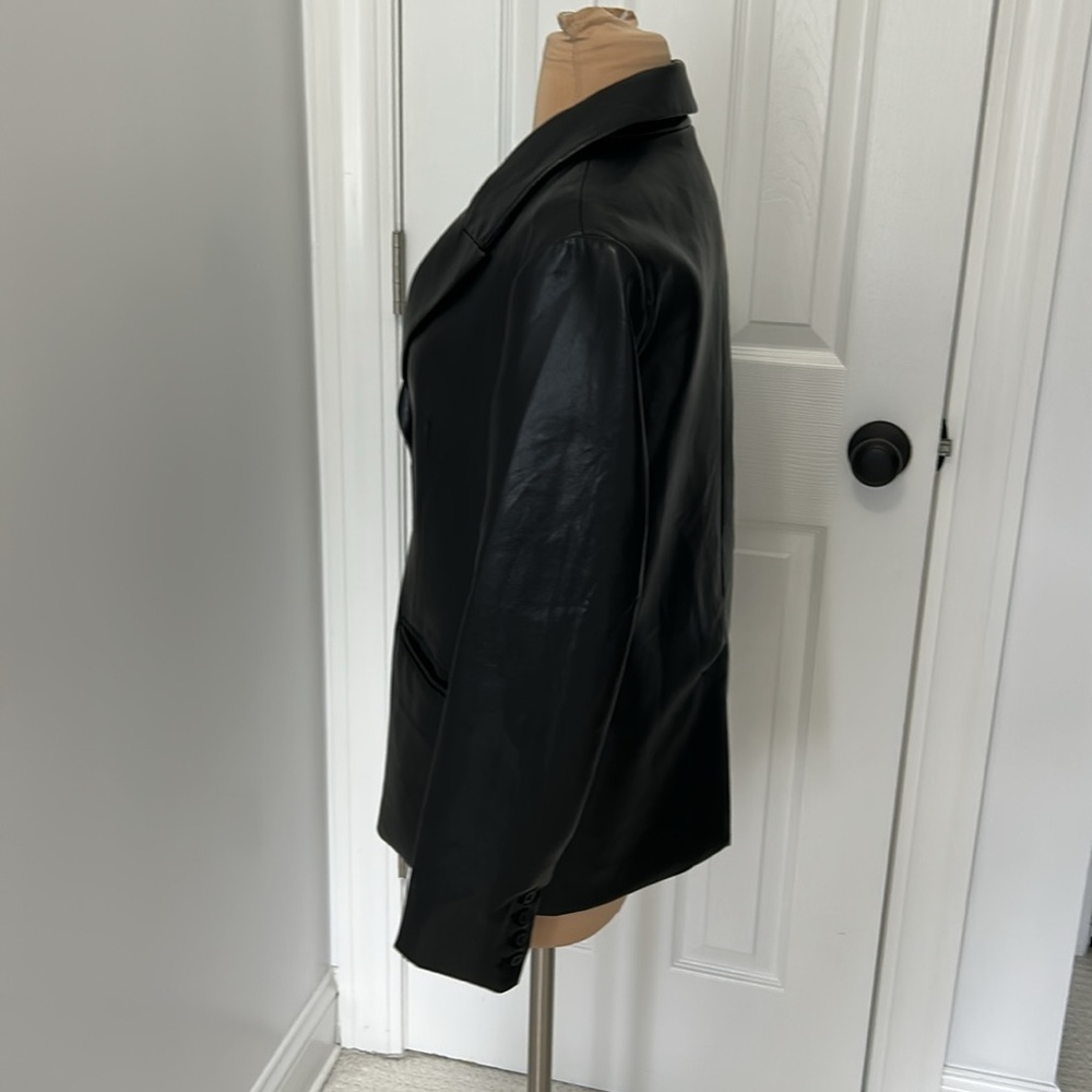We The Free Black Vegan Leather Blazer - Picture 3 of 9
